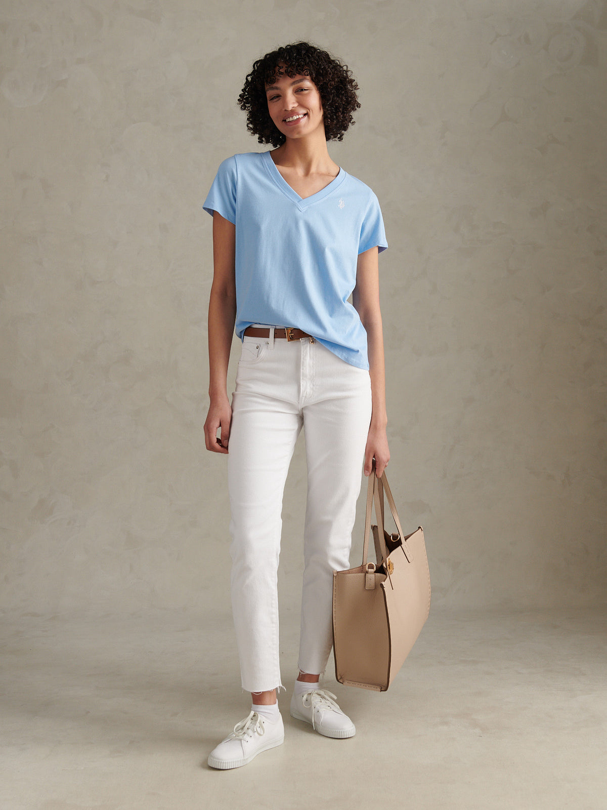 Womens V-Neck T-Shirt Open Air