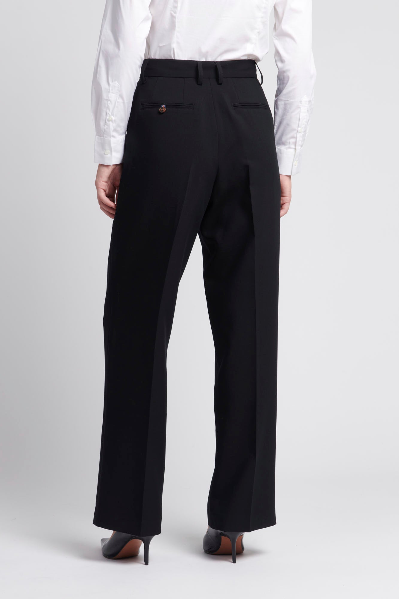 Womens Smart Straight Leg Trouser in Black