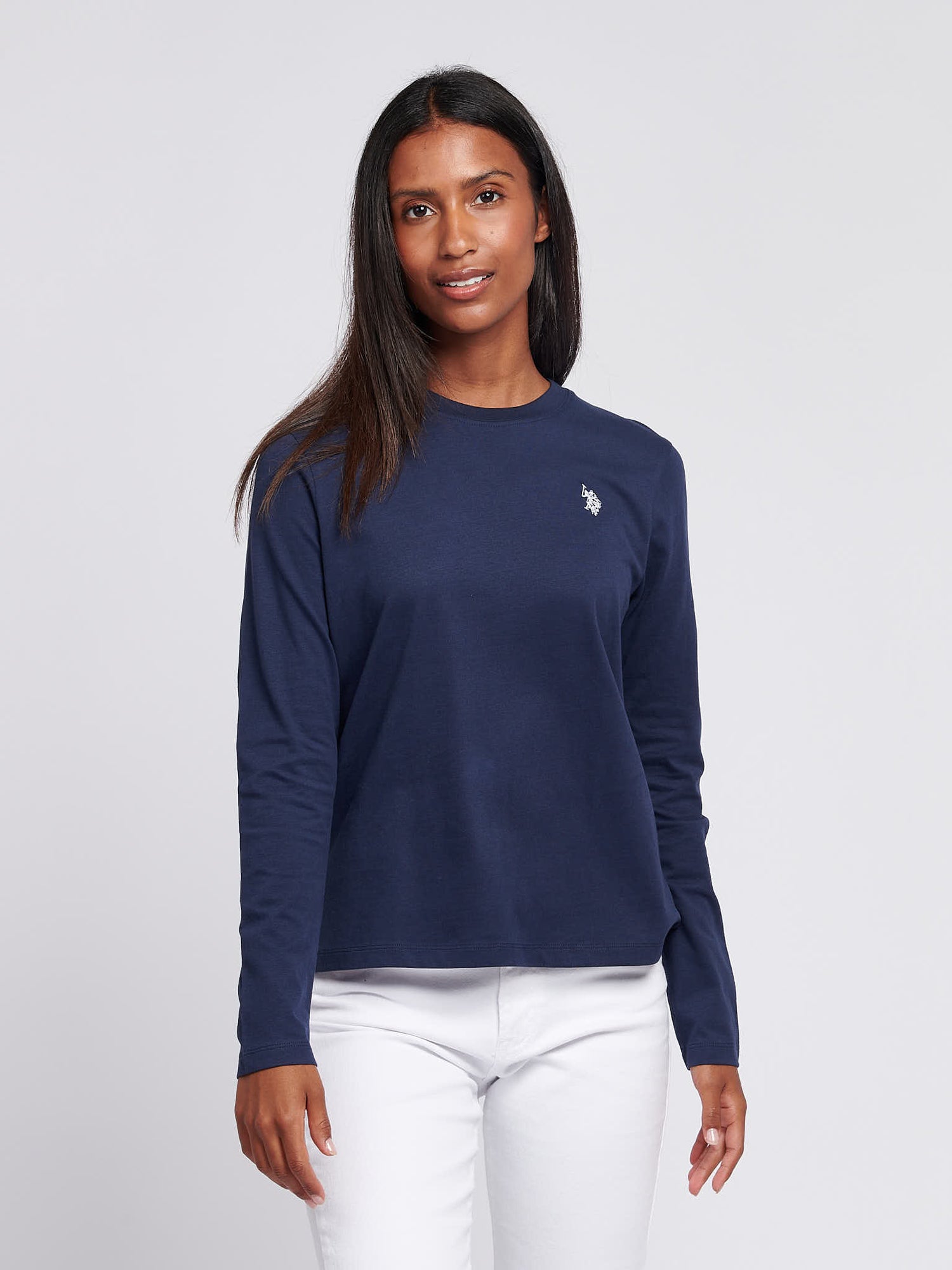 Womens Long Sleeve T-Shirt in Navy Iris