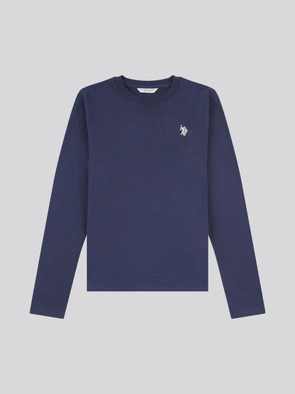 Womens Long Sleeve T-Shirt in Navy Iris