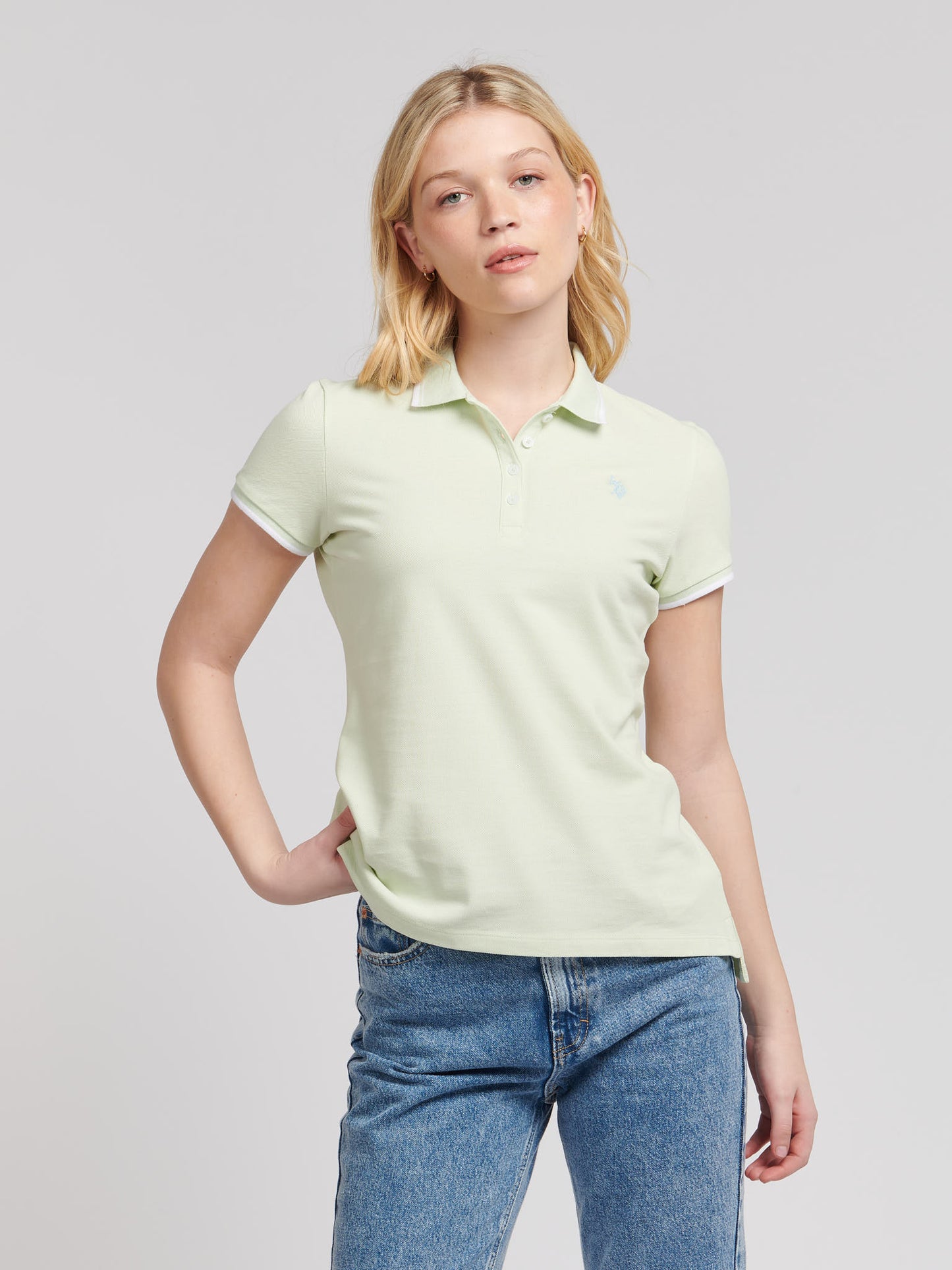 Womens Regular Fit Pique Polo Shirt in Ambrosia