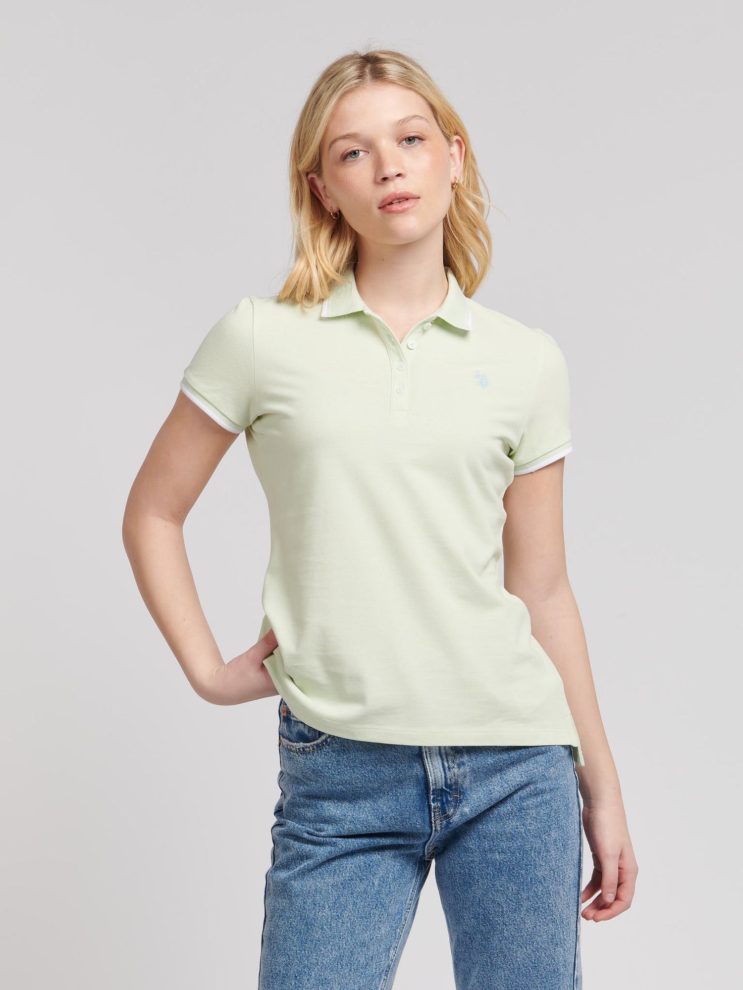 Womens Regular Fit Pique Polo Shirt in Ambrosia