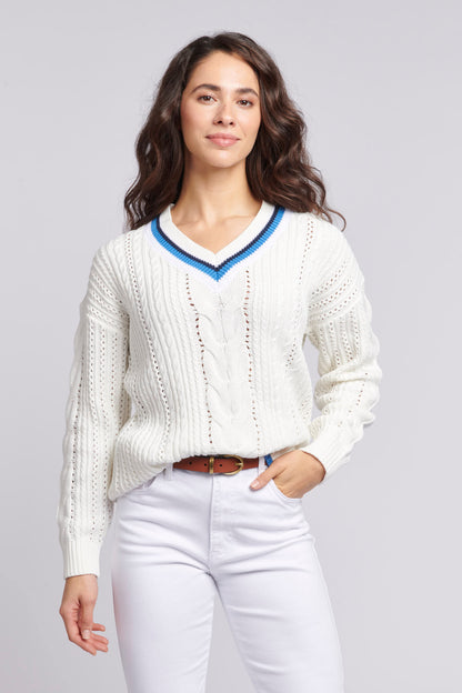 U.S. Polo Assn. Womens Cricket Jumper in Marshmallow