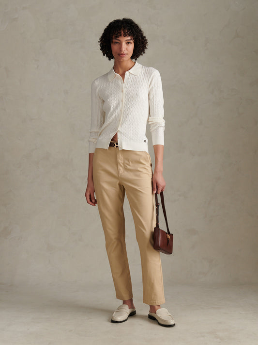 Womens Chino Trousers Iris Cream
