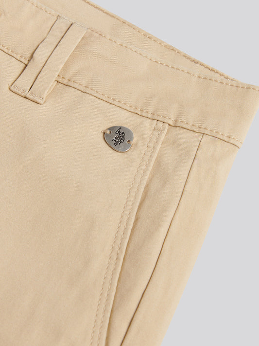 Womens Chino Trousers in Iris Cream