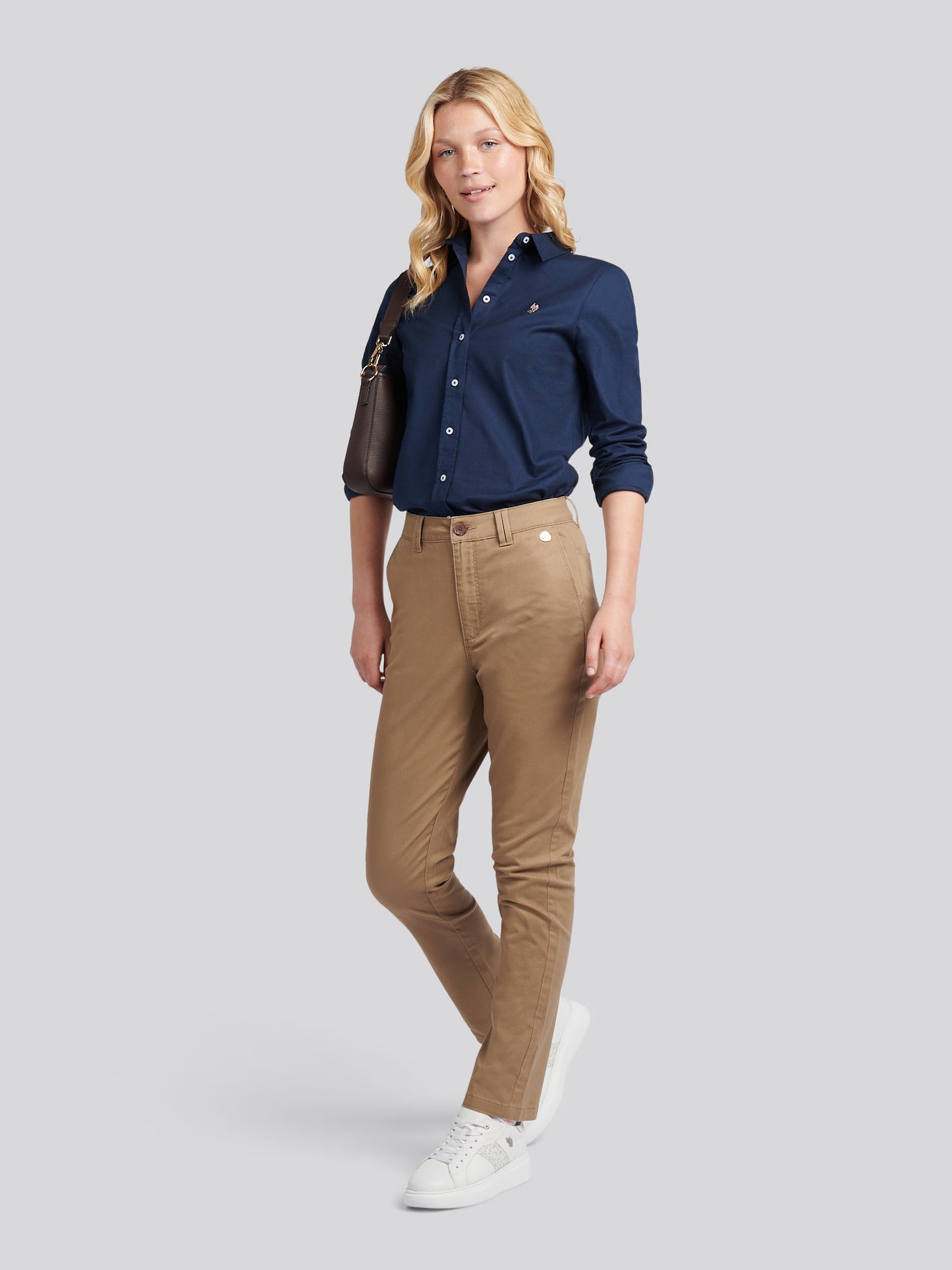 Womens Chino Trousers in Sepia Tint