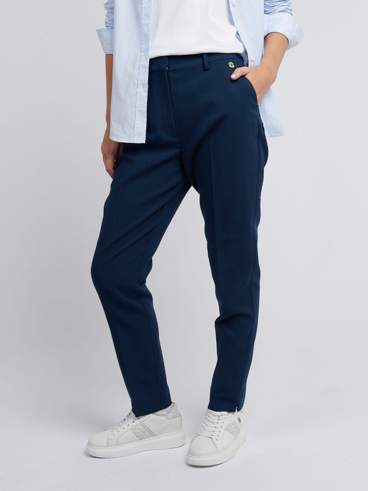 Womens Chino Trousers in Navy Iris
