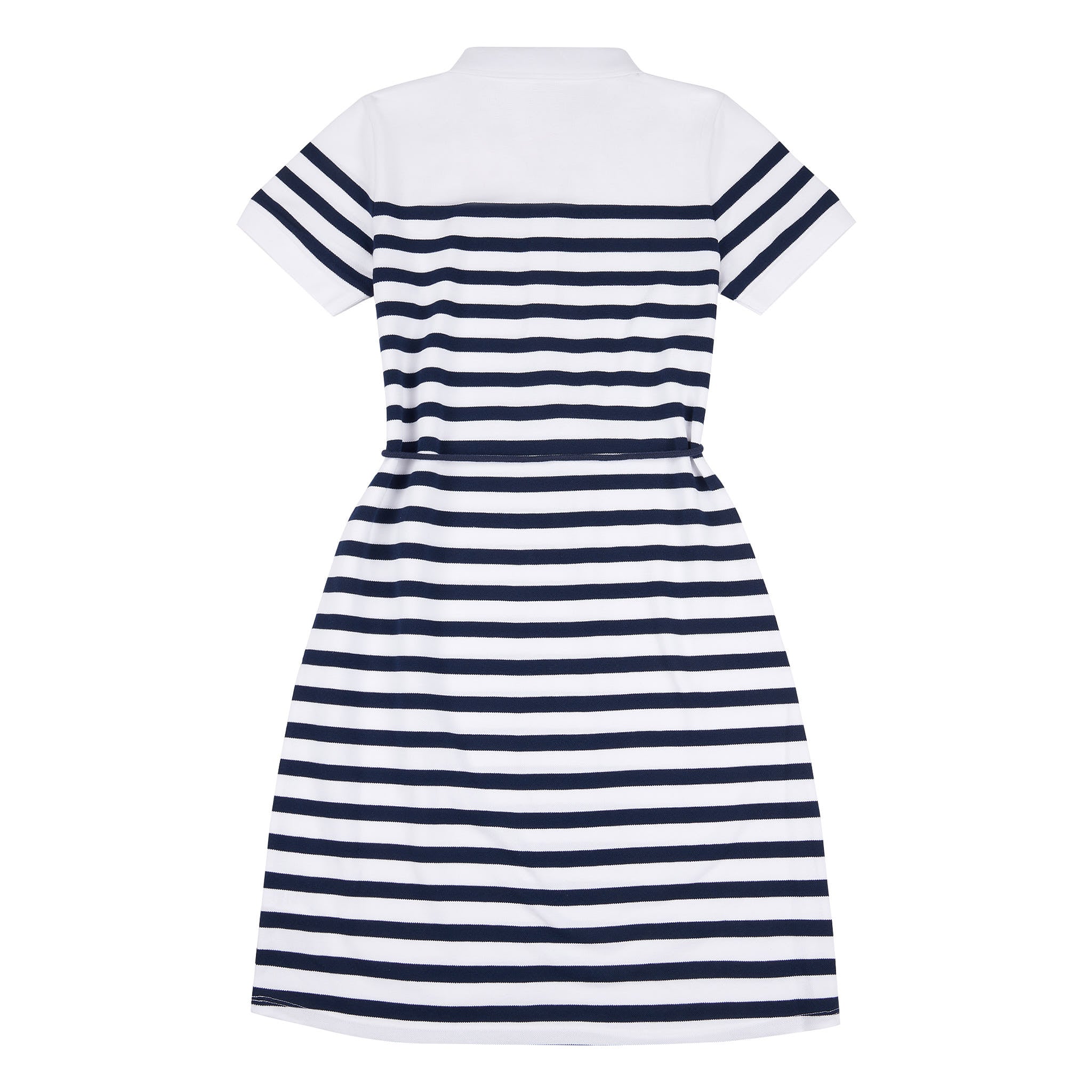 Womens Relaxed Stripe Polo Dress in Navy Iris