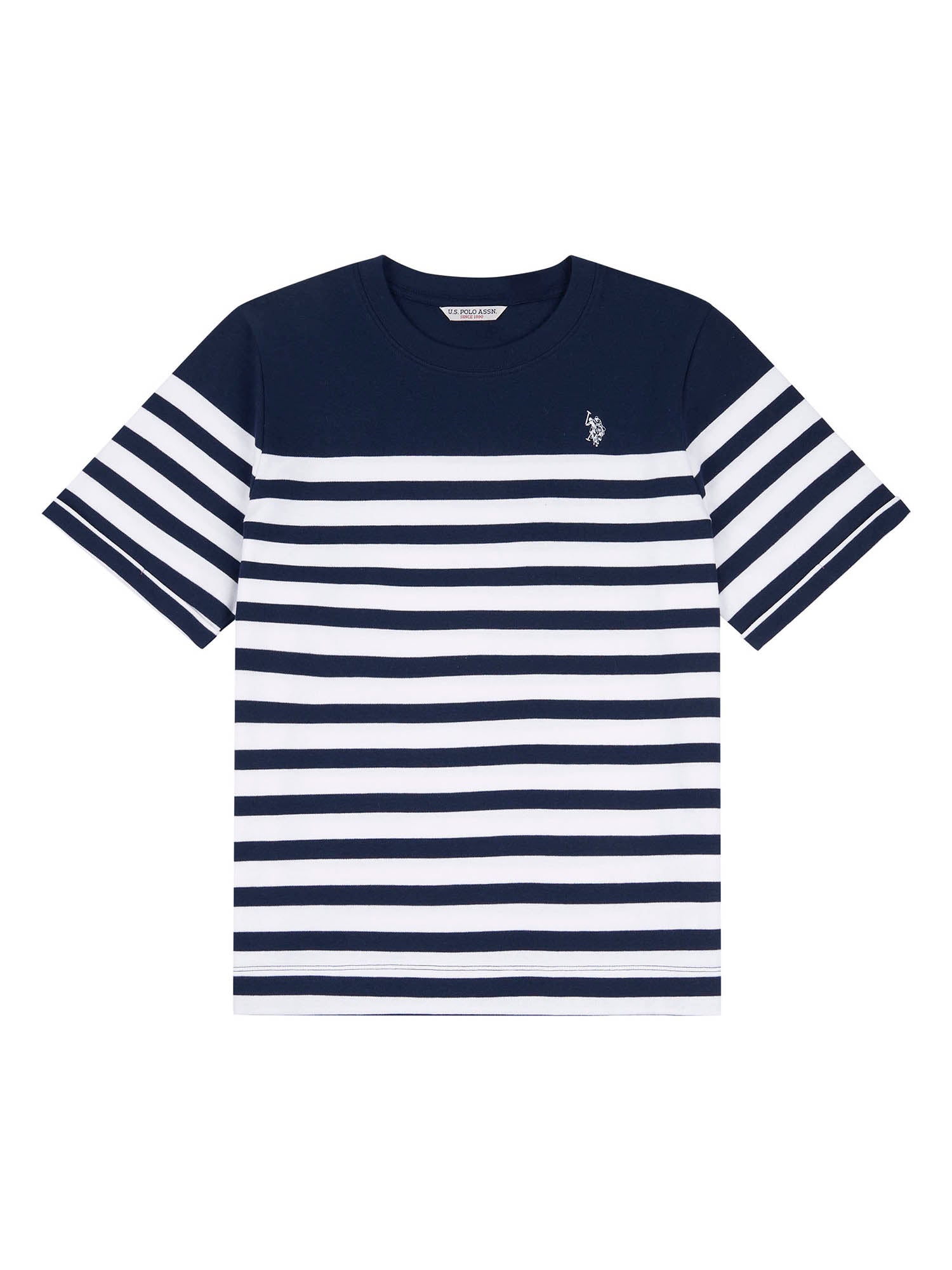 Womens Regular Fit Stripe T-Shirt in Navy Iris