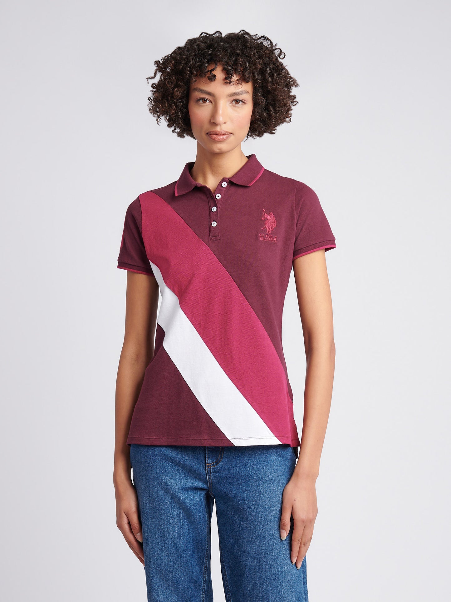 Womens Sash Player 3 Polo Shirt in Fig