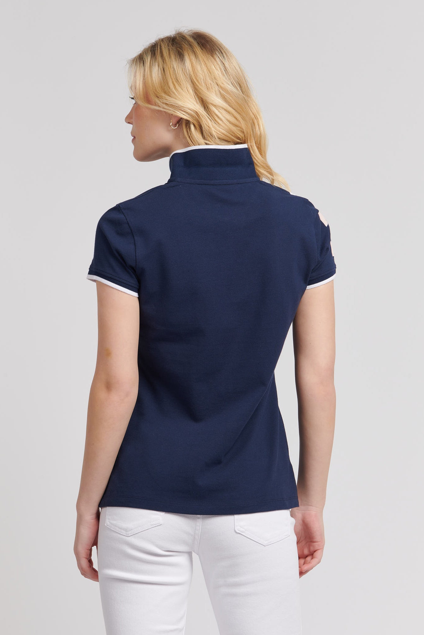 Womens Player 3 Sash Polo Shirt in Navy Iris