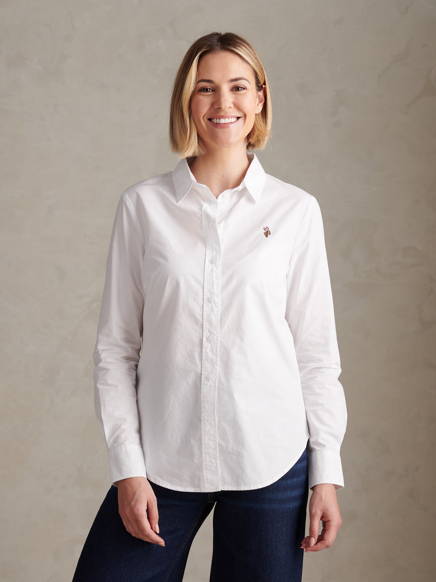 Womens Classic Fit Poplin Shirt in Bright White