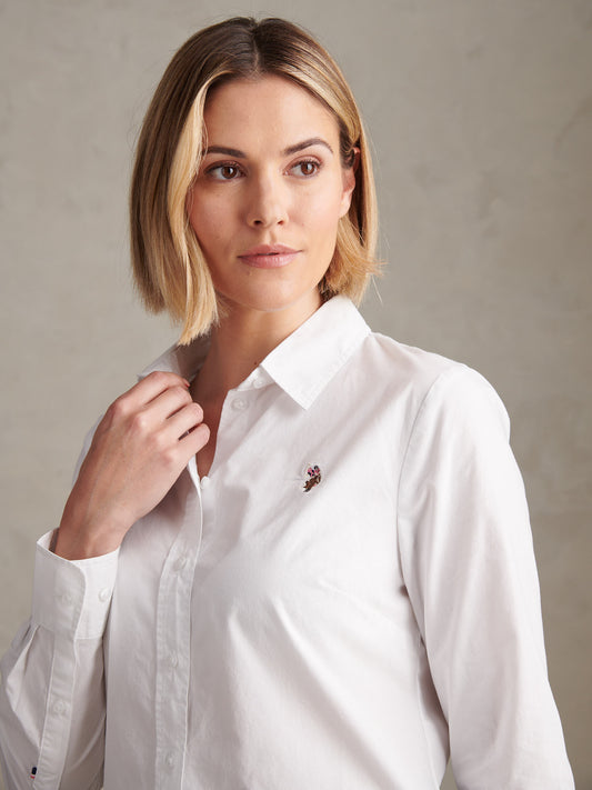 Womens Classic Fit Poplin Shirt in Bright White