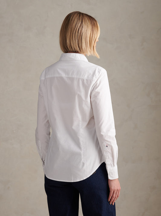 Womens Classic Fit Poplin Shirt in Bright White
