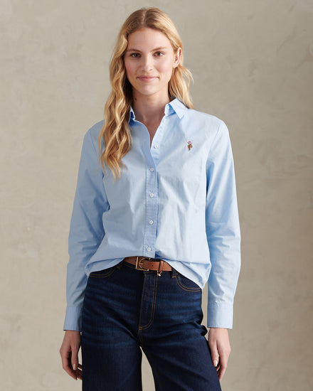 Womens Classic Fit Poplin Shirt Windsurfer