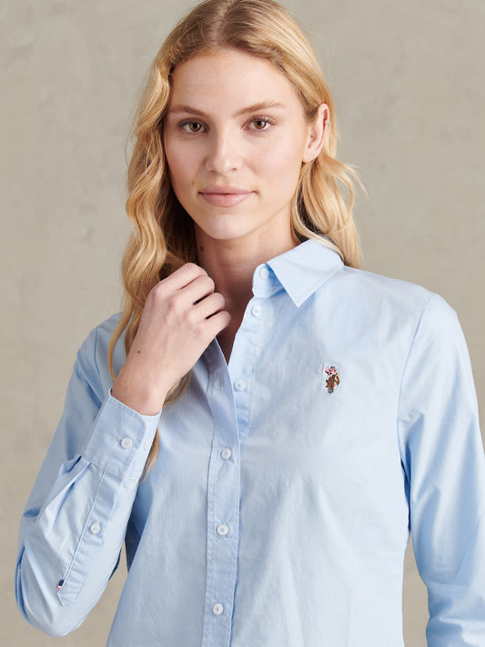 Womens Classic Fit Poplin Shirt in Windsurfer