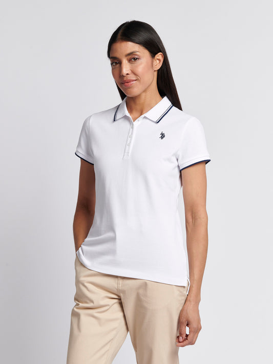 Womens Polo Shirt in Bright White