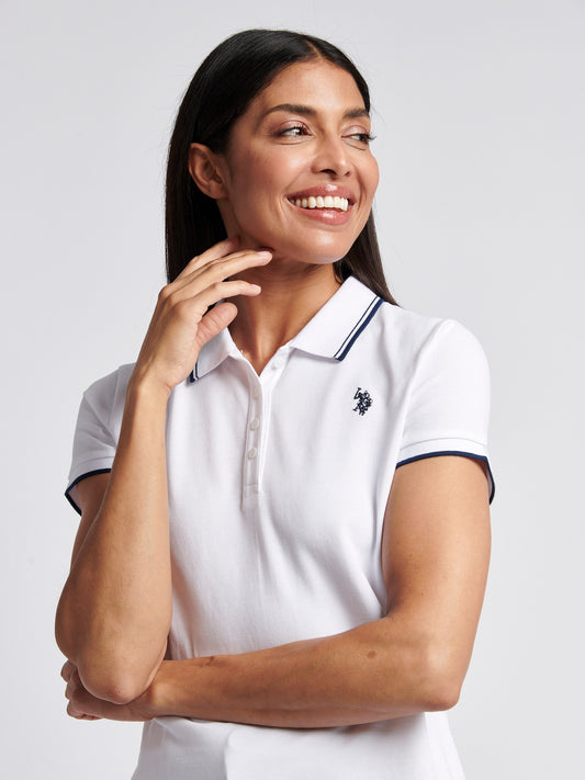 Womens Polo Shirt in Bright White