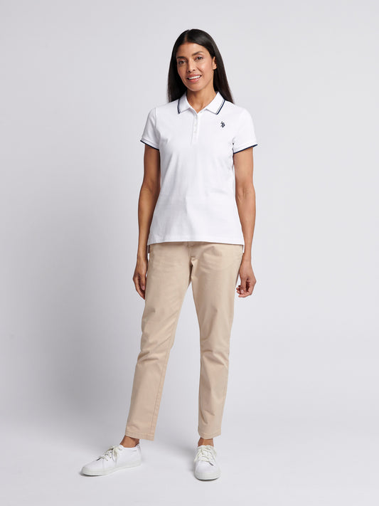 Womens Polo Shirt in Bright White