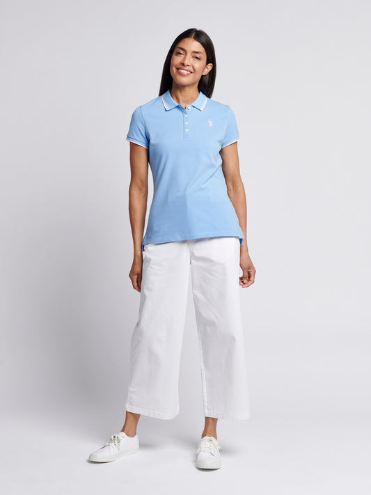 Womens Polo Shirt in Vista Blue