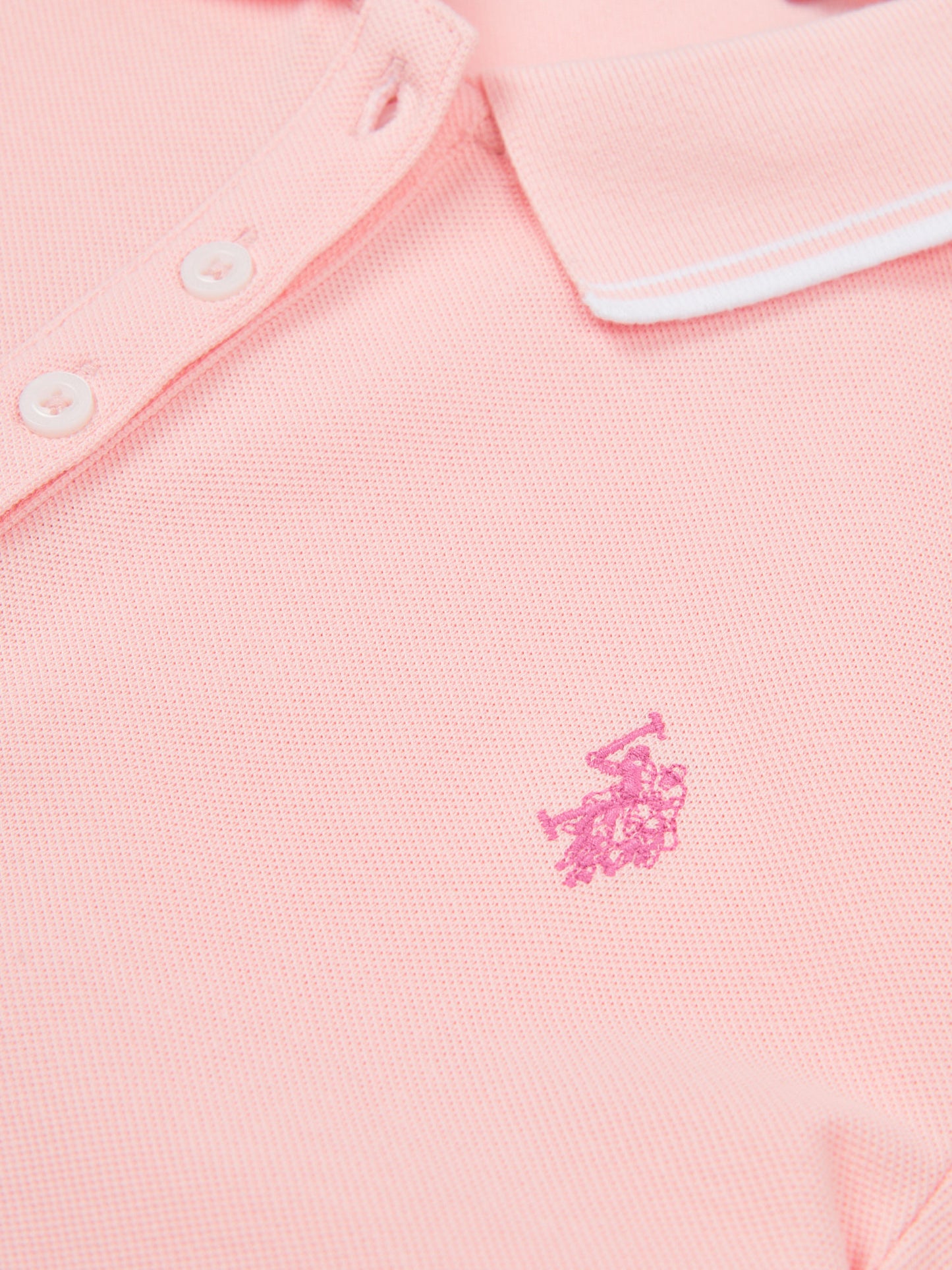 Womens Polo Shirt in Crystal Rose