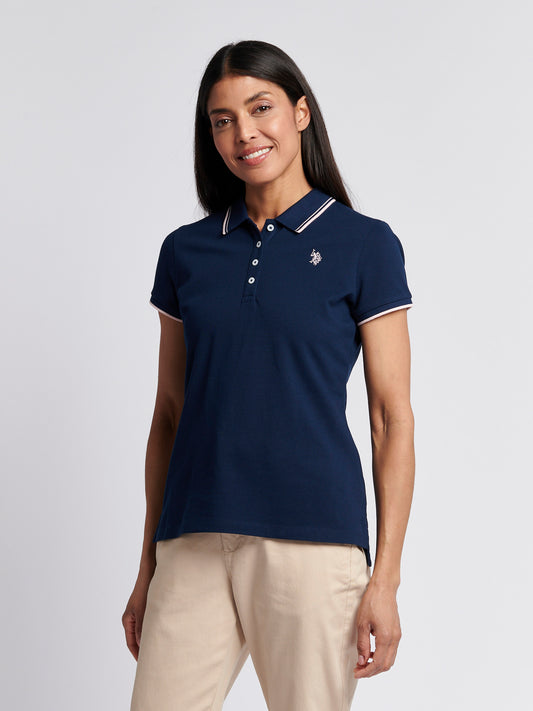 Womens Polo Shirt in Navy Iris