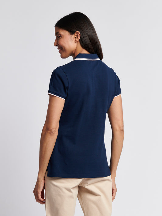 Womens Polo Shirt in Navy Iris