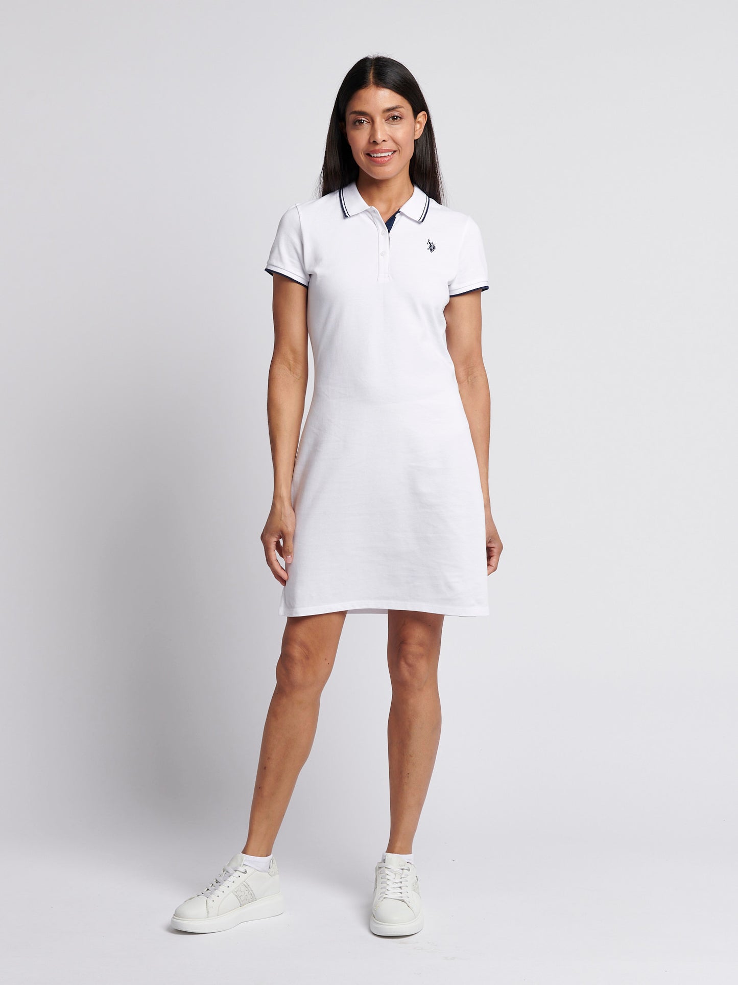 Womens Polo Dress Bright White U.S. Polo Assn. Australia Womens Polo Dress Bright White U.S. Polo Assn. Australia