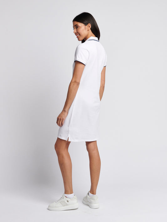 Womens Polo Dress in Bright White