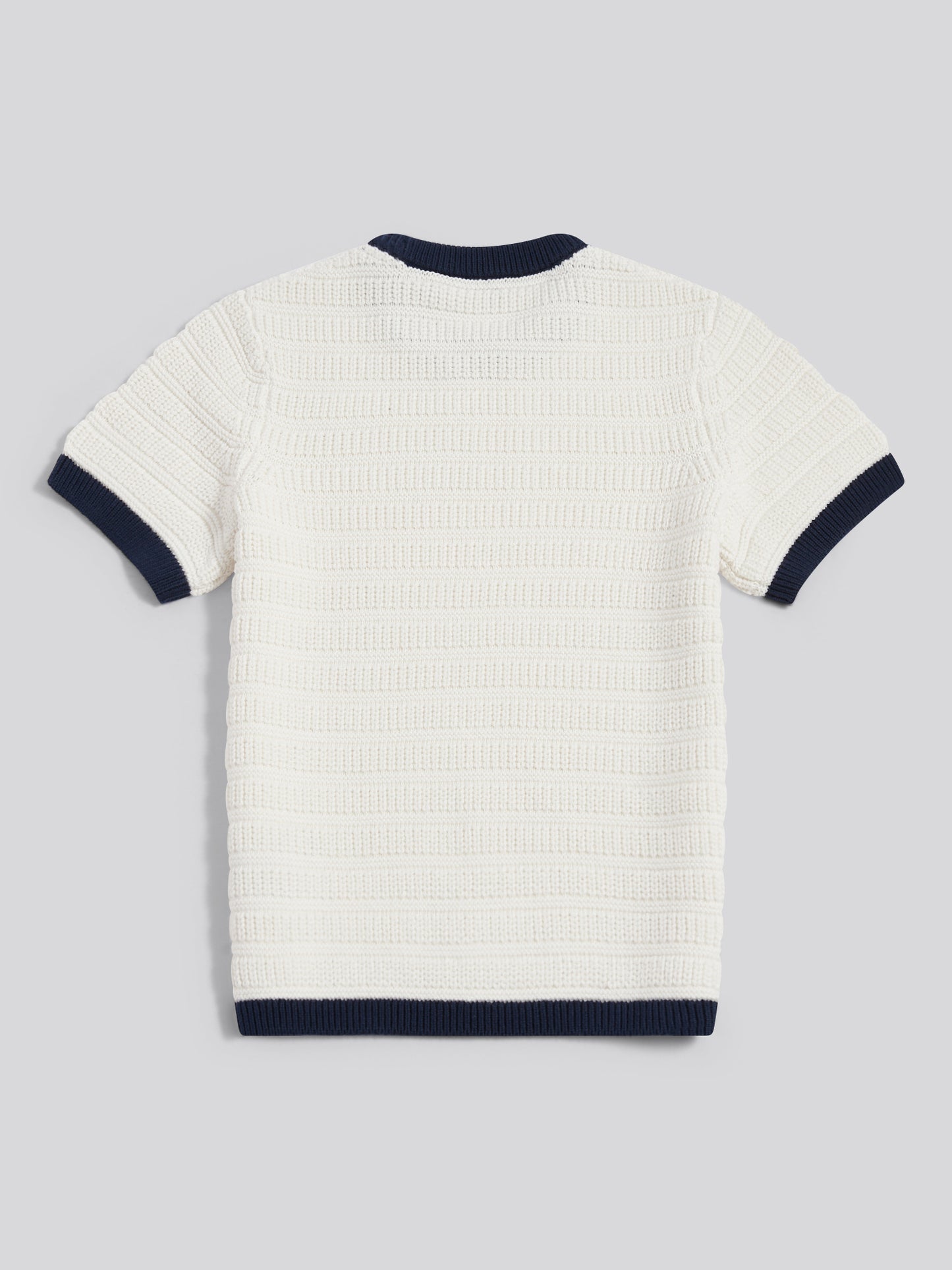 Womens Textured Knit T-Shirt Marshmallow