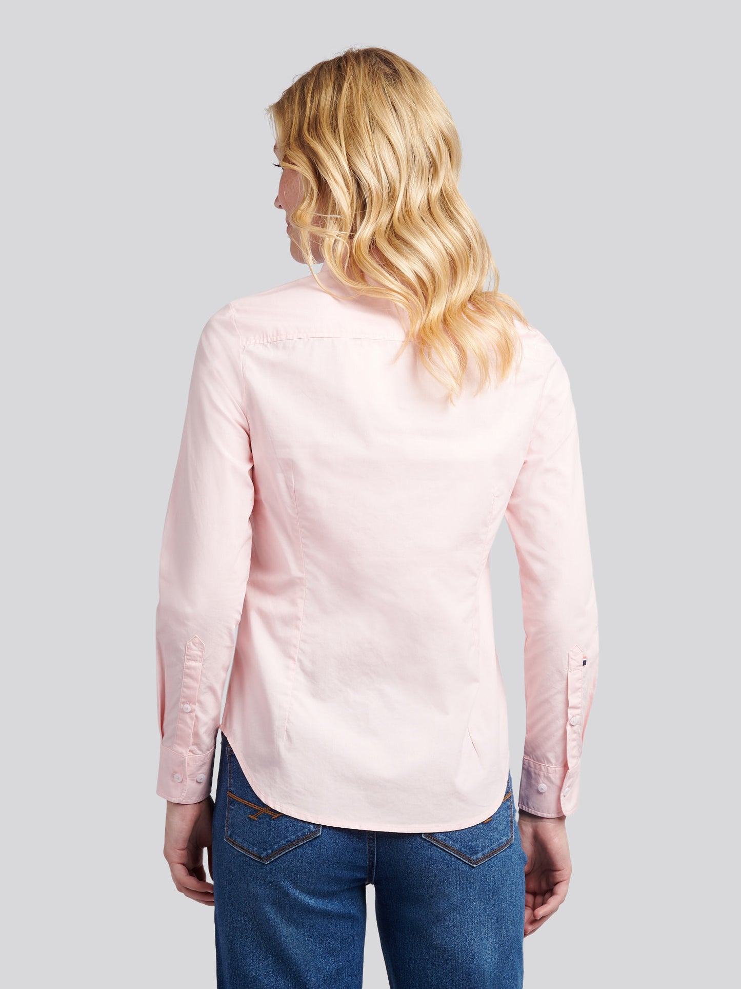 Womens Stretch Classic Fit Oxford Shirt in Crystal Rose