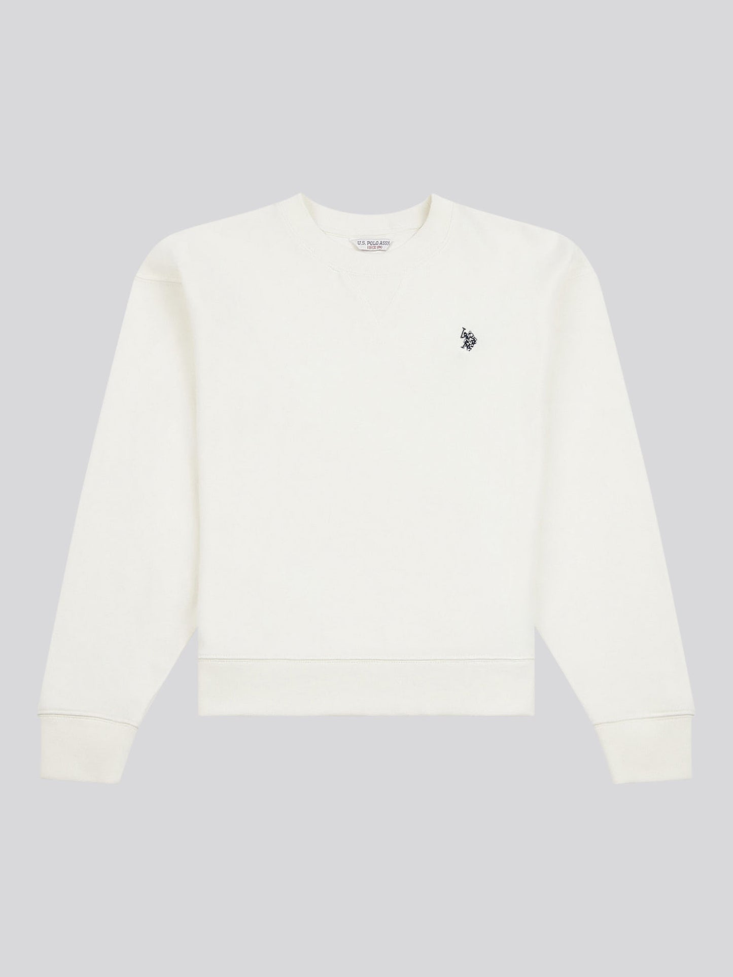 Womens Double Horsemen Crew Sweatshirt in Marshmallow