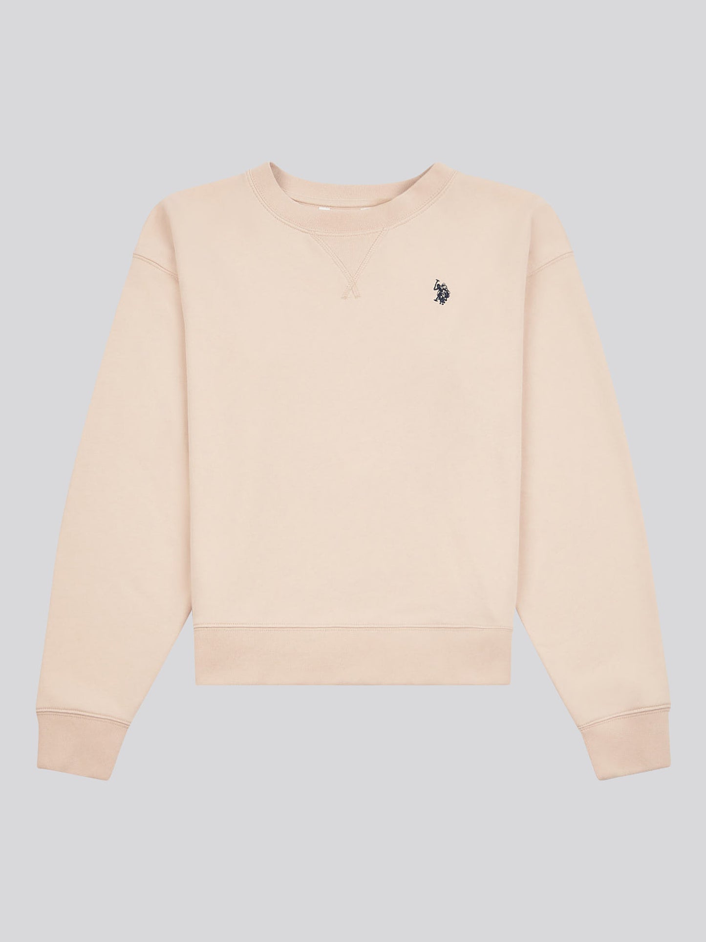 Womens Double Horsemen Crew Sweatshirt in Smoke Gray