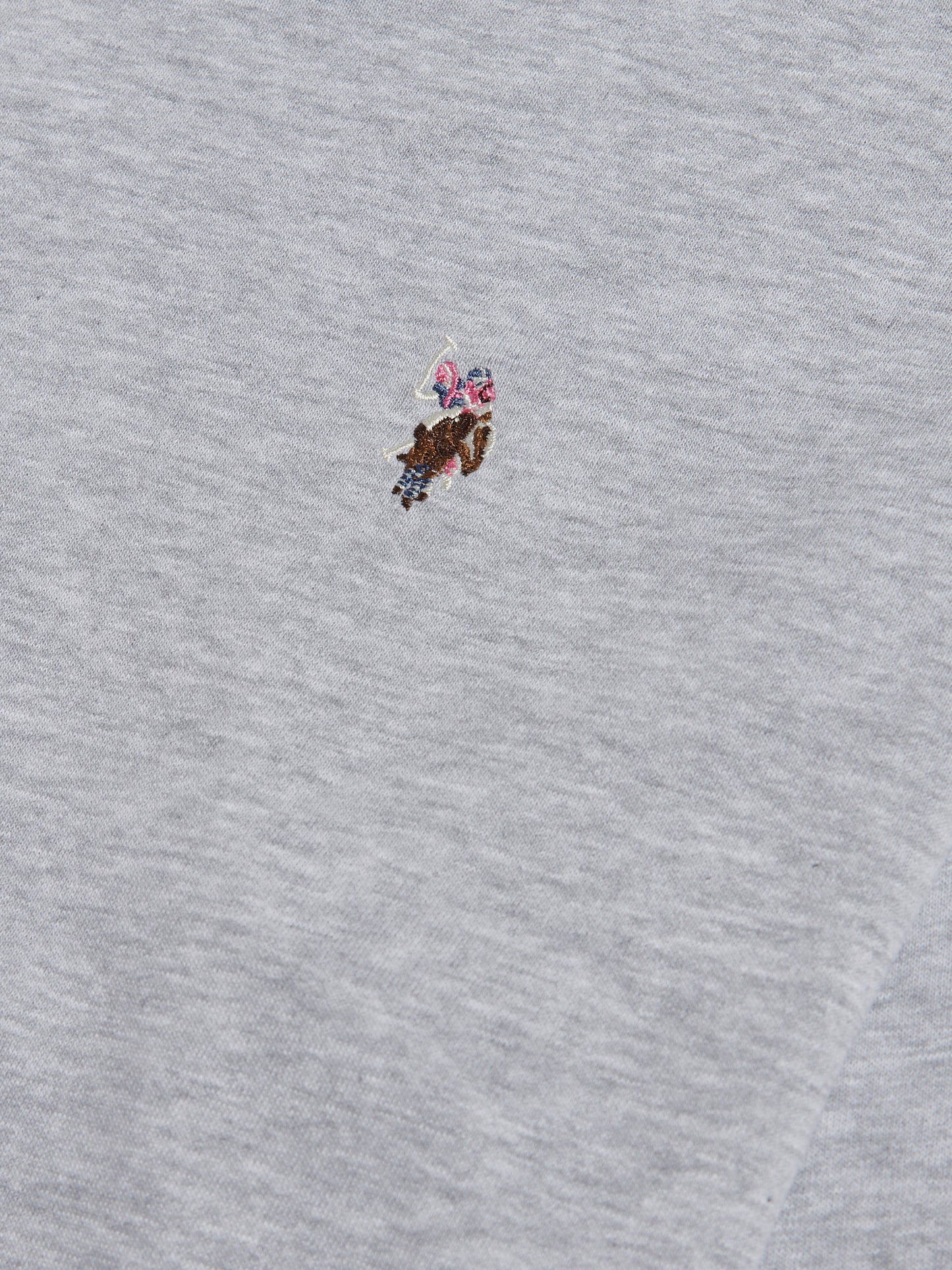 Womens Double Horsemen Crew Sweatshirt in Pearl Grey Marl