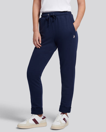 Womens Double Horsemen Roll Cuff Jogger in Navy Iris