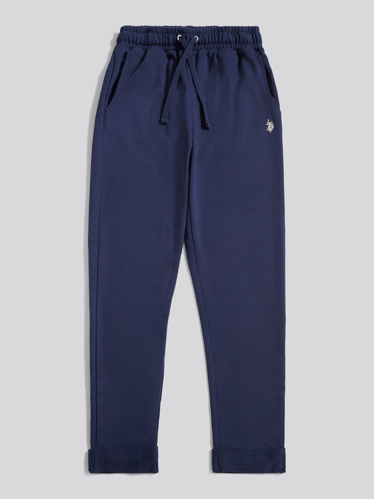 Womens Double Horsemen Roll Cuff Jogger in Navy Iris