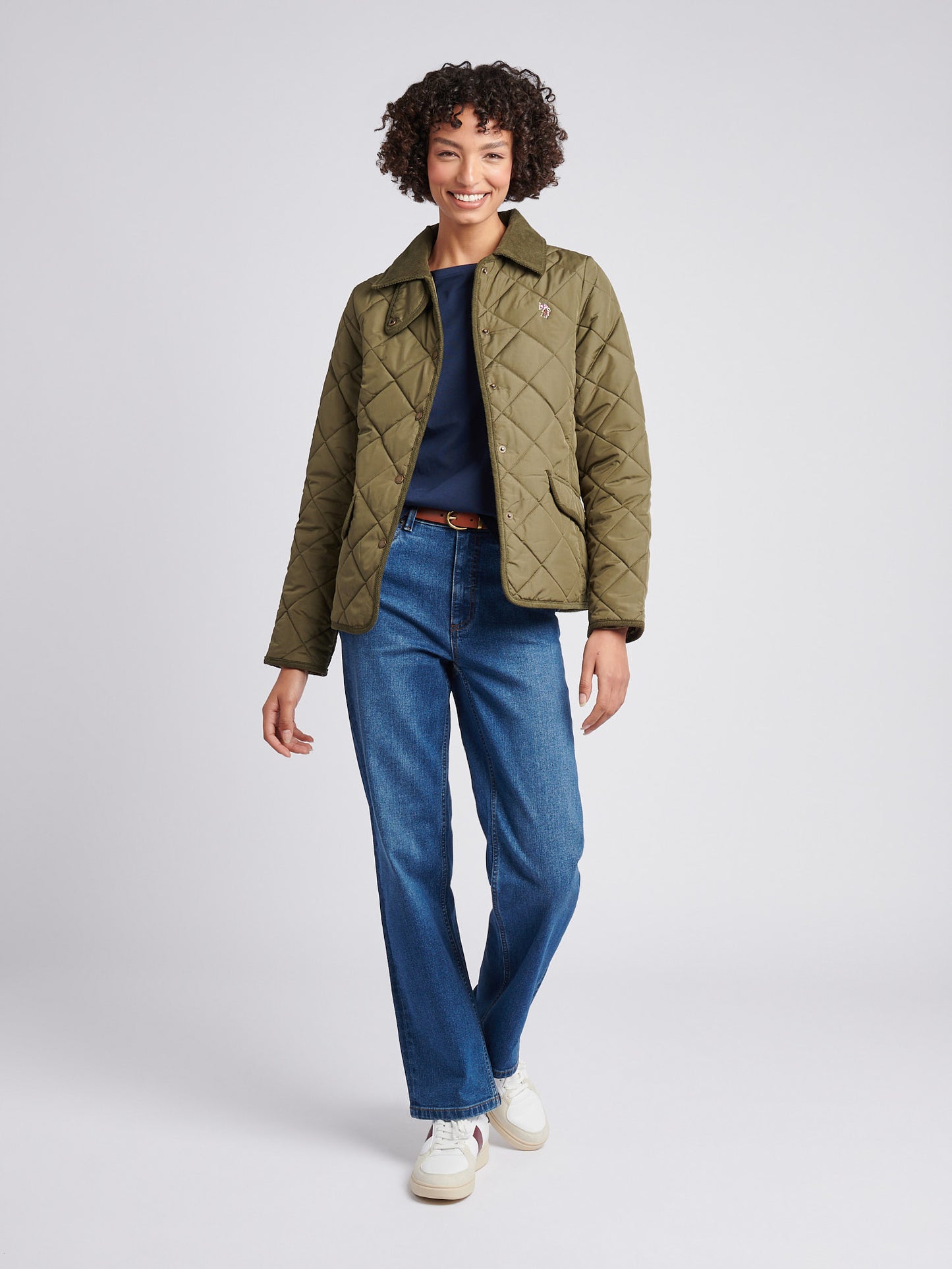 Womens Quilted Country Jacket in Kalamata Green