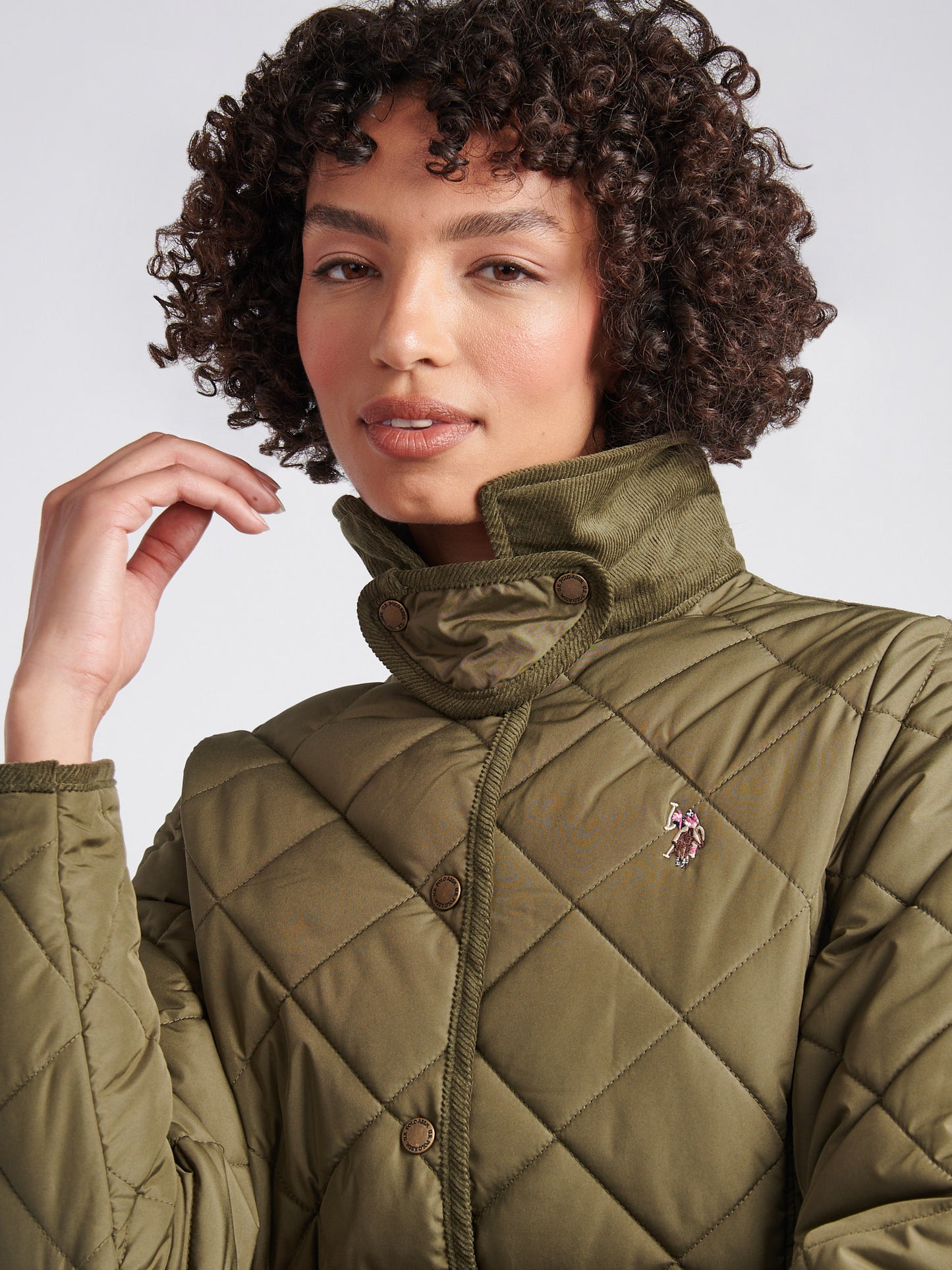 Womens Quilted Country Jacket in Kalamata Green