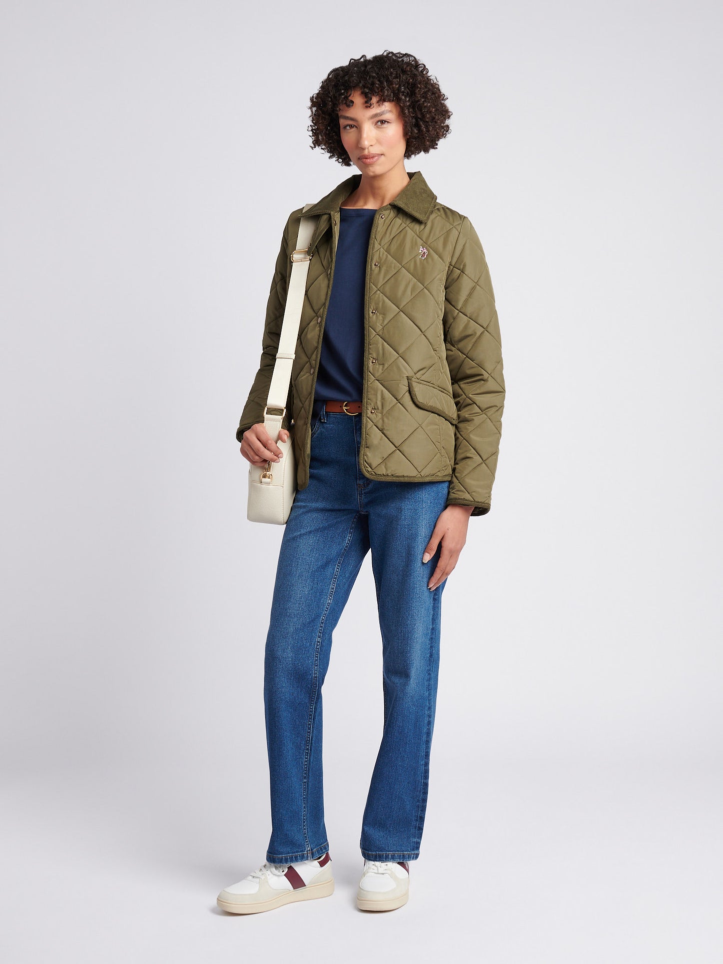 Womens Quilted Country Jacket in Kalamata Green