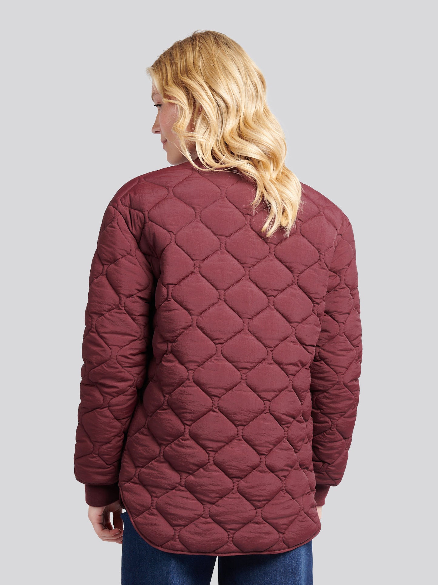 Womens Contrast Bomber Jacket in Fig