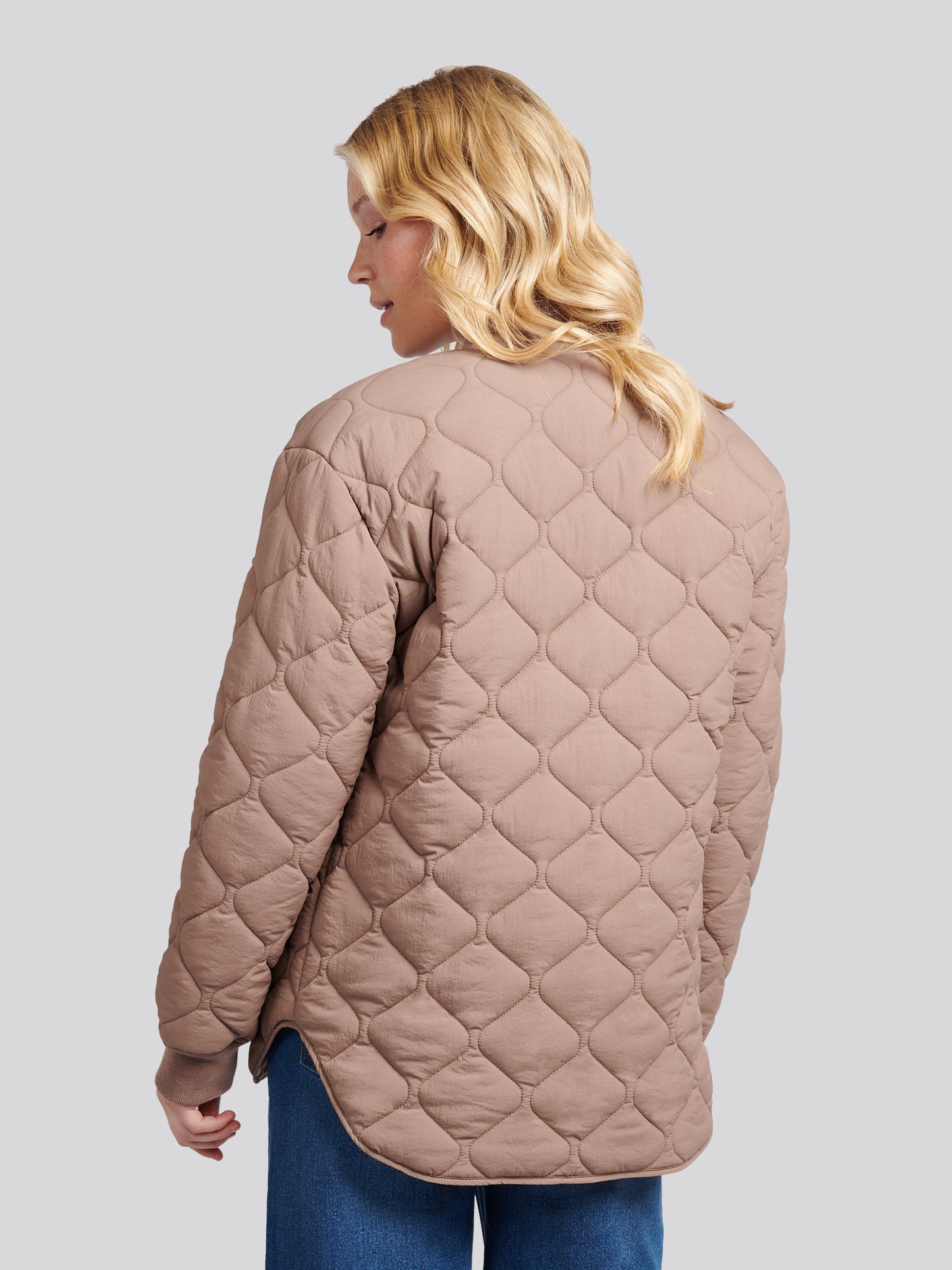 Womens Contrast Bomber Jacket in Leafless Tree