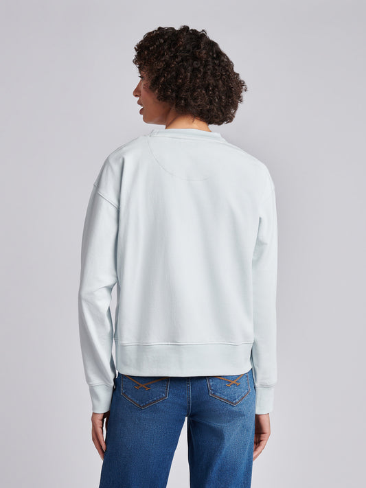 Womens Arc Graphic Crew Sweat in Ballad Blue