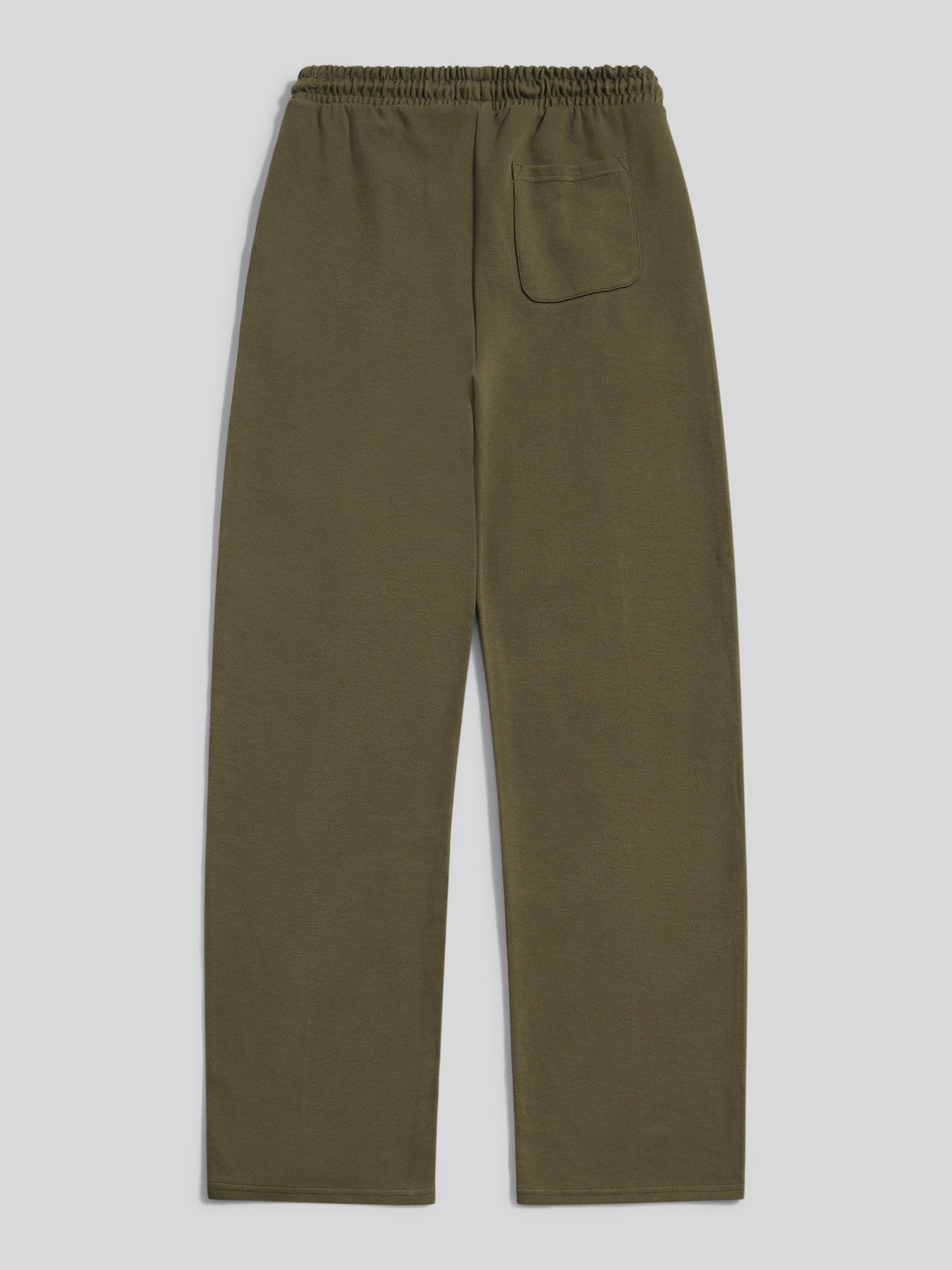 Womens Twill Texture Wide Leg Jogger in Kalamata Green