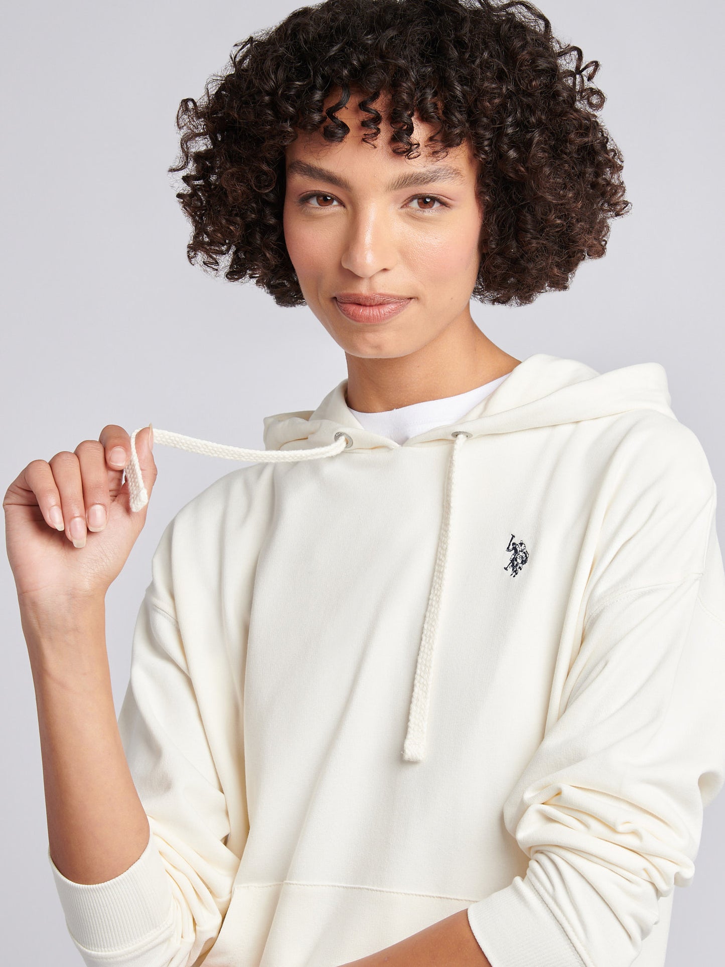 Womens Double Horsemen Hoodie in Marshmallow