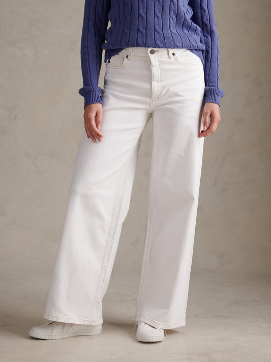 Womens Wide Fit Jean in Bright White