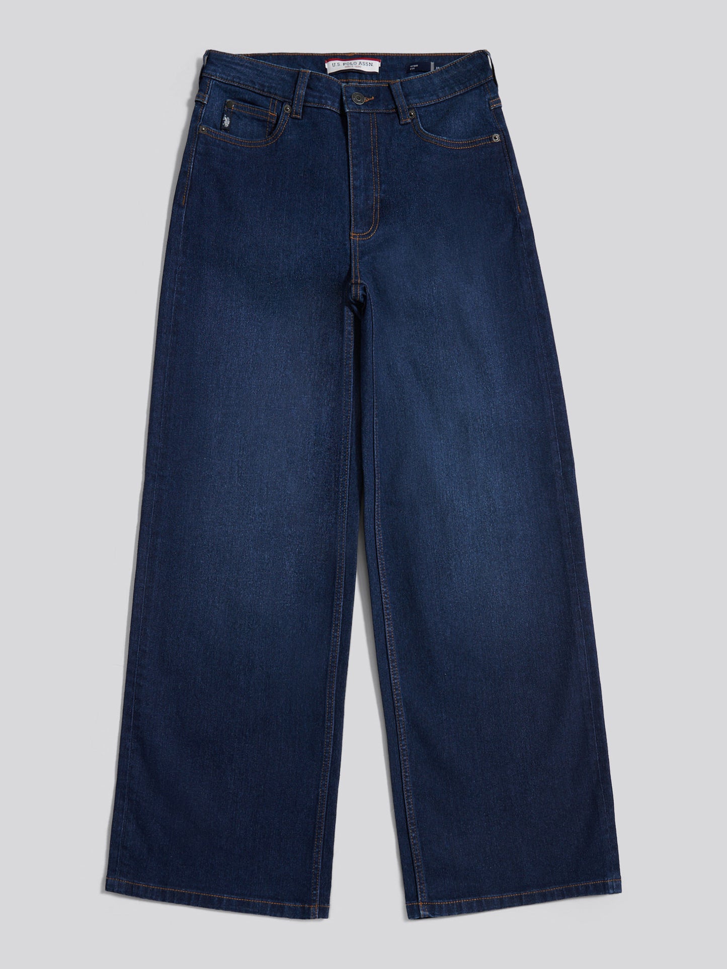 Womens Wide Fit Jean in Dark Blue Wash
