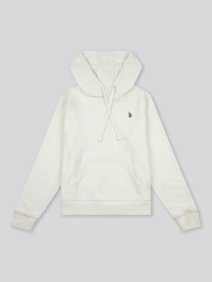 Womens Double Horsemen Loopback Hoodie in Marshmallow