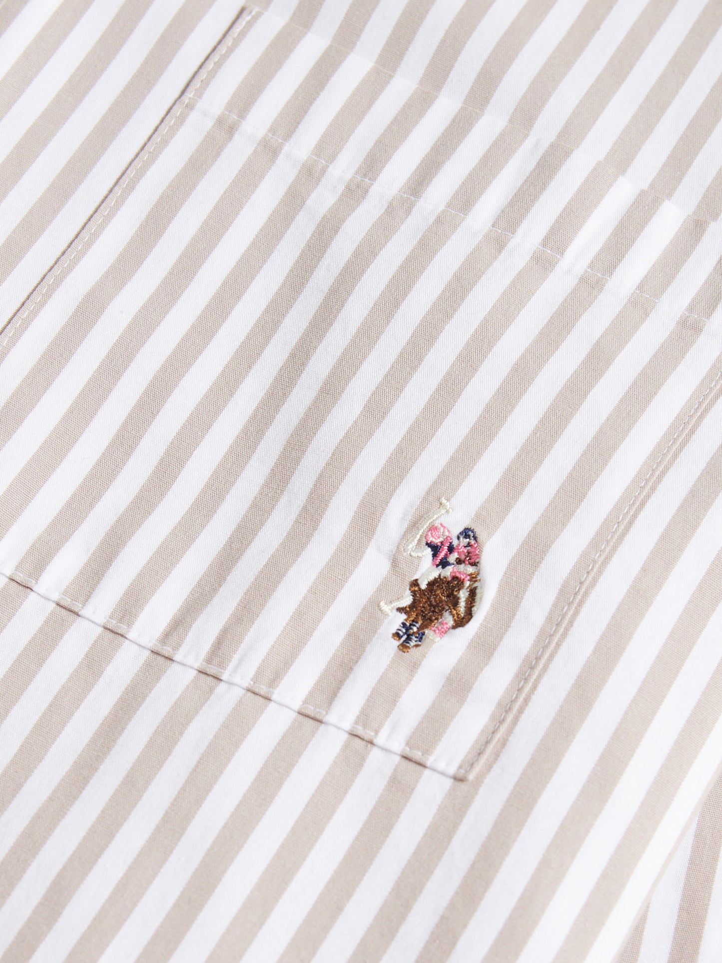 Womens Cotton Poplin Loose Fit Stripe Shirt in Atmosphere