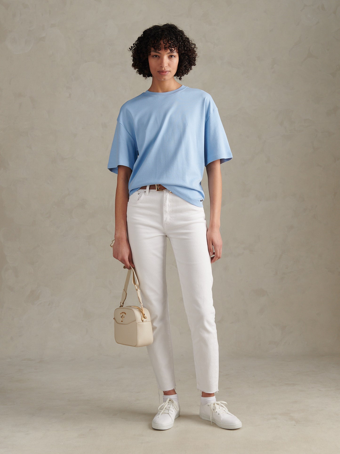 Womens Heavyweight Loose Crew Neck T-Shirt Open Air