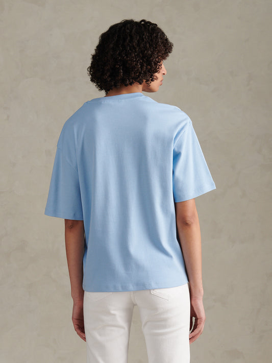 Womens Heavyweight Loose Crew Neck T-Shirt Open Air
